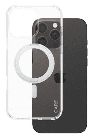 PANZERGLASS Maskica za iPhone 16 Pro Max, Care Kickstand, srebrna 