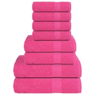8-dijelni set ručnika ružičasti 360 gsm 100 % pamuk