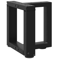 Noge za stolić u obliku slova T 2 kom crne 30x25x(30-31) cm
