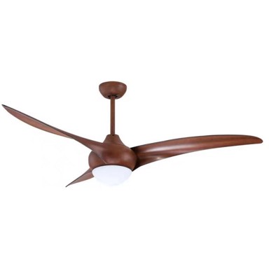 FEROTEHNA Stropni ventilator LED s daljinskim upravljačem 12W 1200lm 132 cm, smeđi