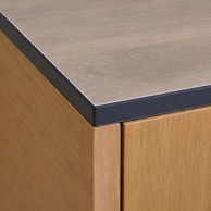 KOLM HPL Vodootporna kuhinjska radna ploča Castello Oak K358PW, 61 x 60 cm, 12 mm