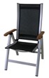 ROJAPLAST Naslonjač Comfort, crno/srebrni