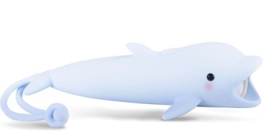 RABBIT&FRIENDS Silikonska lampa s mjehurićima i delfinom, USB-C