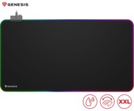 GENESIS Podloga za miš BORON 500 XXL, 800x400 mm, RGB LED, protuklizna, s prošivenim rubovima