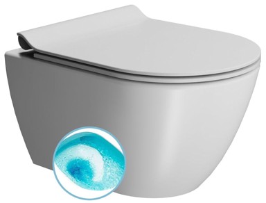 GSI WC školjka viseća PURA, swirlflush, 36x50 cm, bijela dual-mat