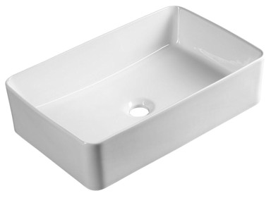 AQUALINE Umivaonik, 54x33 cm, za radnu površinu, keramika, bijela