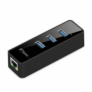 FANTEC USB hub 3×Type-A + mrežni UTP Gigabit 1959