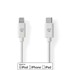 NEDIS Kabel USB-C na lightning, 2 m, bijeli