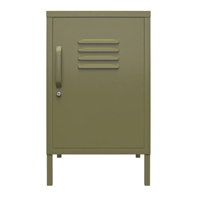 STØRAA Kaki zeleni metalni noćni ormarić Bradford