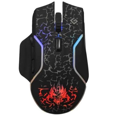 DEFENDER Gaming miš GM-067 OneShot, crni, bežični, optički, 3200 DPI, RF, RGB osvjetljenje, 7 tipki