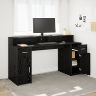 Radni stol 160x55x91 cm od inženjerskog drva, crni