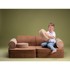 WIGIWAMA Smeđi dječji kauč od samta 132 cm Settee 