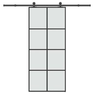 Klizna vrata s priborom od ESG stakla i aluminija mat 90x205 cm