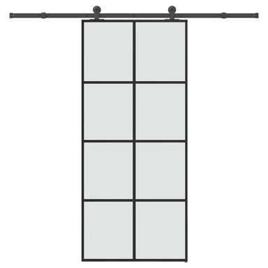 Klizna vrata s priborom od ESG stakla i aluminija mat 90x205 cm