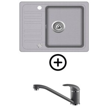 HELIKA Set Notus SQ102-W, alumetallic + slavina Helika Eko siva