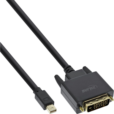 INLINE Mini DisplayPort na DVI-D adapter kabel 0,5 m, crni