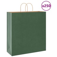 Papirnate vrećice 250 kom s ručkama 45x17x48 cm, zelene