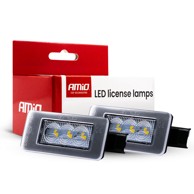 AMIO LED svjetla za osvjetljenje registarske pločice, CLP13 HP Smoked, za Citroën i Peugeot, AMIO-04556