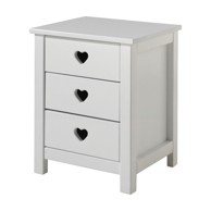 VIPACK Bijeli dječji noćni ormarić Amori