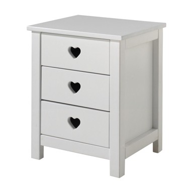 VIPACK Bijeli dječji noćni ormarić Amori