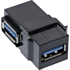 INLINE USB 3.0 adapter ženski na USB-A, crni