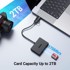 UGREEN USB-C/A hub, 4 priključka (2x USB-A, 1x SD, 1x TF), sivi