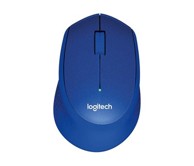 LOGITECH Bežični miš M330 Silent Plus, plavi, optički, USB, 1000dpi