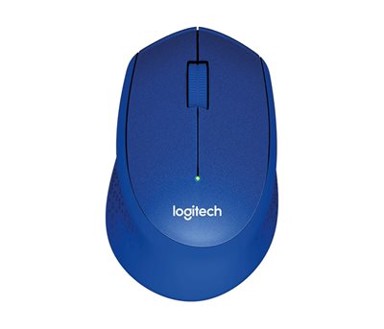 LOGITECH Bežični miš M330 Silent Plus, plavi, optički, USB, 1000dpi