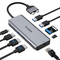 MOKIN Priključna stanica, 9 u 2, za MacBook Pro/Air, s dva monitora i HDMI adapterom