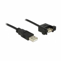 DELOCK USB produžni kabel A-A 0,5 m dvostruko oklopljeni, crna