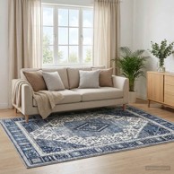 Tepih Oriz 80 x 150 cm 100% poliester, tamno plavi