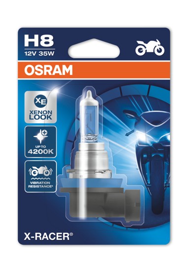 OSRAM X-Racer Moto 12V, do 20% više svjetla, do 35% bjelije, 4200K