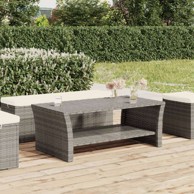 Stolić za kavu sivi 100 x 50 x 40 cm od poliratana