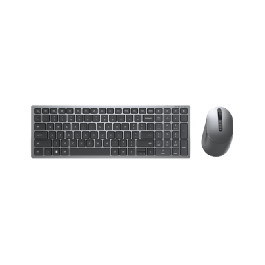 DELL Tipkovnica KM7120W, RF bežična + Bluetooth, QWERTY, US International, siva, titanium