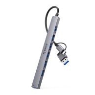 ORICO Hub YSA2-U3 USB-A / USB-C 1x USB-A 3.0 + 6x USB-A 2.0, sivo
