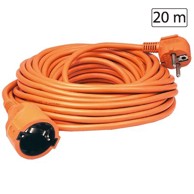 HOME Kabel naponski, 1 utičnica, 20m, H05VV-F 3G 1,5mm2, narančasti