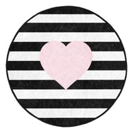 MILA HOME Crno-bijeli dječji tepih ø 120 cm Comfort 