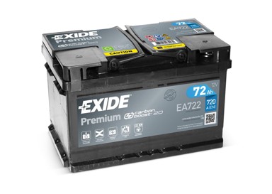 EXIDE Akumulator 72Ah D+ EA722 27,8x17,5x17,5 (720A)