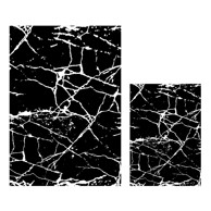 MILA HOME Bijele/crne kupaonske prostirke u setu 2 kom 60x100 cm Cracks
