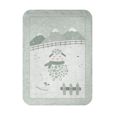 KIKKA BOO Deka Soft, 80 x 110 cm, Sleepy Sheep, zelena