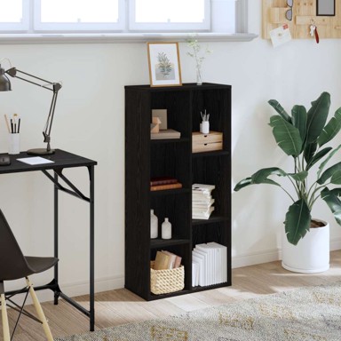 Regal, 50x25x105 cm, konstruirano drvo, crni hrast