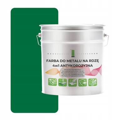 Metalna boja za hrđu 4 u 1 zelena RAL 6029 pocinčani čelik 2,5 l sjajna