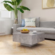 Stolić za kavu siva boja betona 60 x 60 x 31,5 cm od iverice