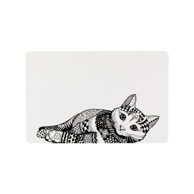 TRIXIE Podloga za posude za mačke crno-bijela, 44x28 cm
