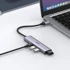 UGREEN USB hub CM473, USB-A, 1x USB-C, 4x USB-A 3.0, sivi