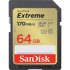 SANDISK SDXC memorijska kartica Extreme 64GB + 1 year RescuePRO Deluxe up to 170MB/s & 80MB/s read/write, UHS-I, Class 10, U3, V30