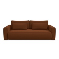 MAKAMII Baršunasti sklopiva/s prostorom za odlaganje sofa boja terakote 238 cm Kapua, 238x105x82 cm