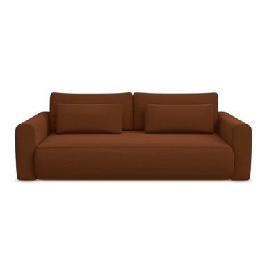 MAKAMII Baršunasti sklopiva/s prostorom za odlaganje sofa boja terakote 238 cm Kapua, 238x105x82 cm