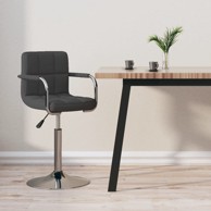 Barski stolac od tkanine tamnosivi