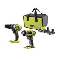 RYOBI Aku bušilica set alata R18DDID-220S R18DD3 R18ID3 2X2 Ah